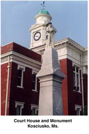 Court House and Monument - Koscisuko, Ms